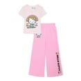 thumbnail image 1 of Hello Kitty Girls Graphic T-Shirt and Wide Leg Fleece Pant Outfit Set, 2-Piece, Sizes 4-16, 1 of 3