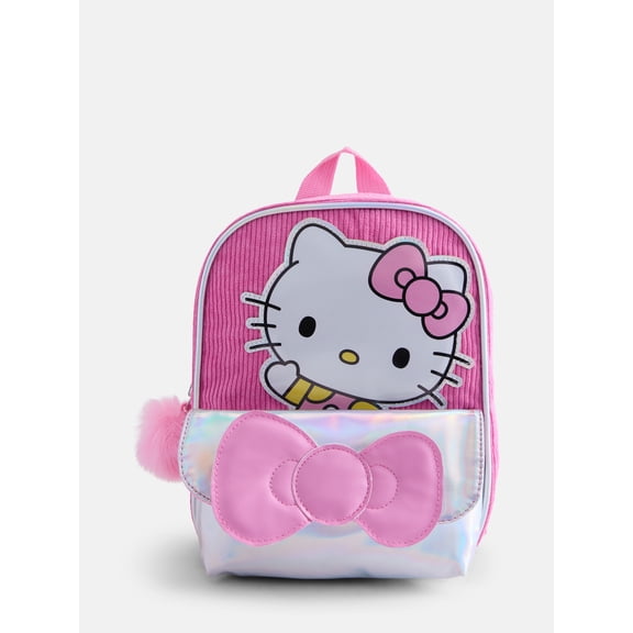 Hello Kitty Girls 10" Mini Corduroy Backpack, Pink
