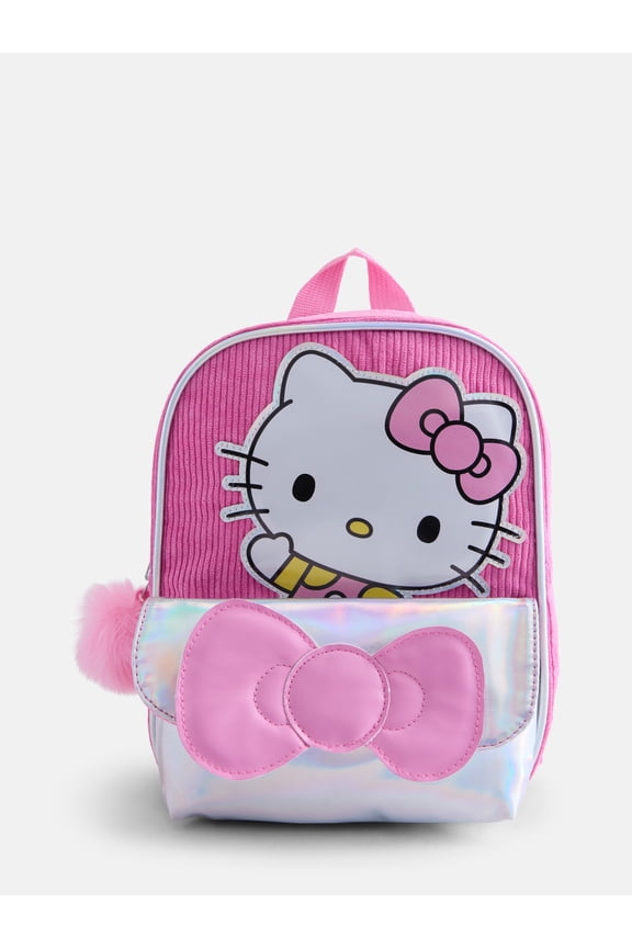 Hello Kitty Girls 10" Mini Corduroy Backpack, Pink