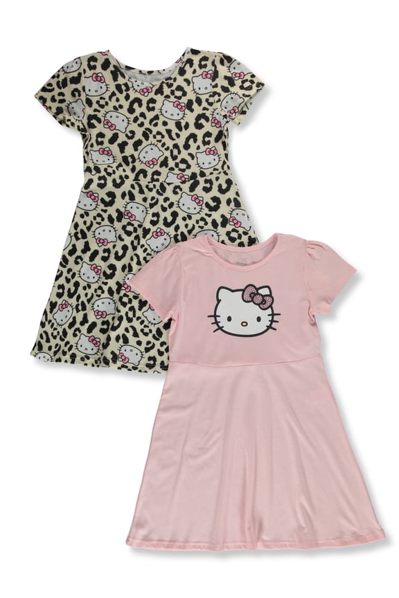 Girls' 2-Pack T-Shirt Dress Set Color: multi Size: 2t
