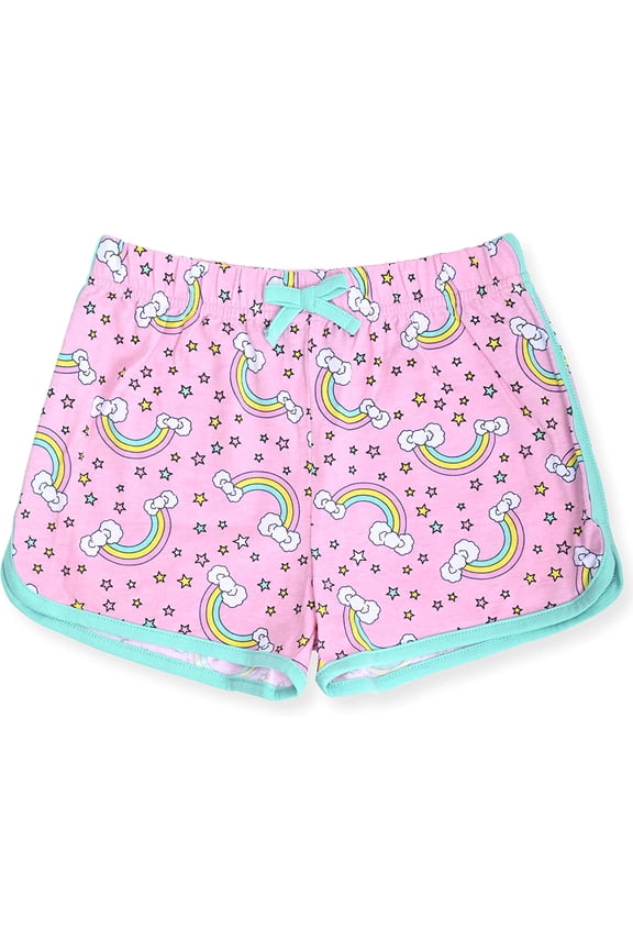 Girls 2-Piece Fashion Tee Shirt and Active Short Set with Tie Front Top and Fashion Dolphin Shorts Summer Clothes