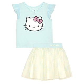 Hello Kitty Girls 2-Piece T-Shirt and Skirt Set, Blue, 5/6