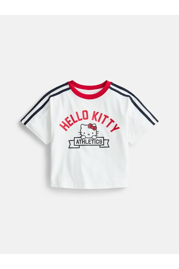 Girls Active Graphic Jersey with Short Sleeves, Sizes 4-12