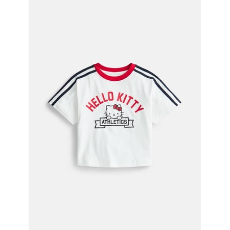 Hello Kitty Girls Active Graphic Jersey with Short Sleeves, Sizes 4-12