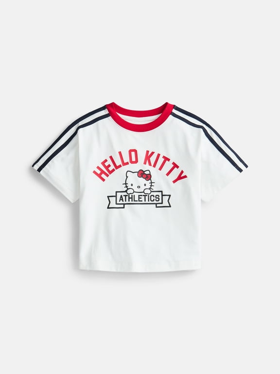 Girls Active Graphic Jersey with Short Sleeves, Sizes 4-12