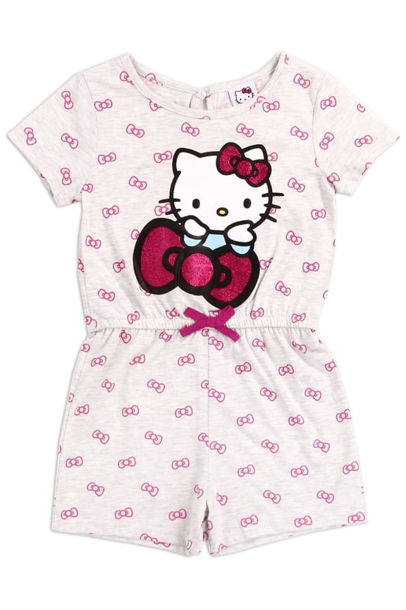 Girls' Allover Print Romper, Sizes 4-12