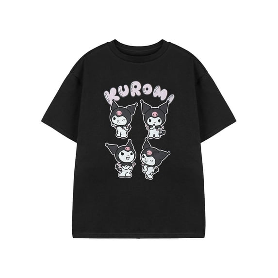 Hello Kitty Girls Black Short Sleeved T-Shirt