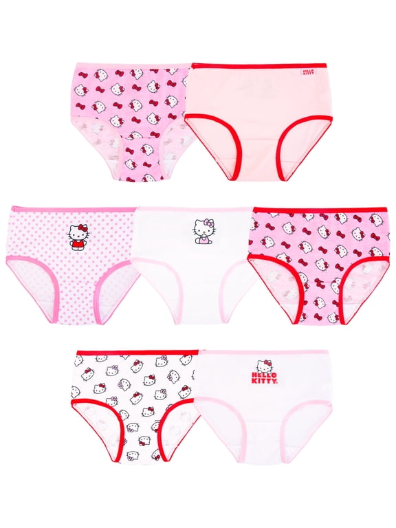Girls Cotton Brief Character Underwear, 7-Pack, Size 4-8