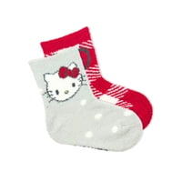 2-Pairs Hello Kitty Girls Cozy Socks (Hello Kitty Cozy in Various Sizes)