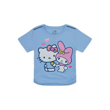 Hello Kitty Girls Glitter Short Sleeve T-Shirt, Sizes 4-16