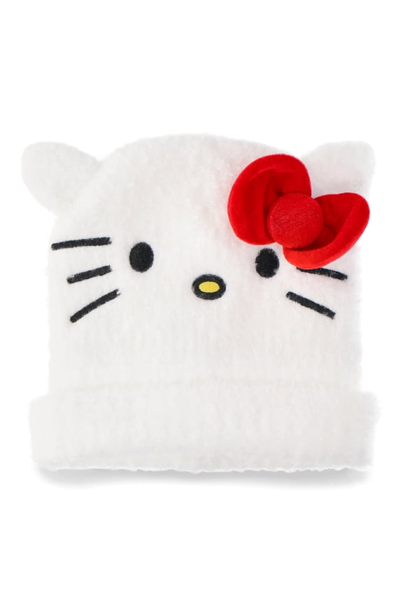 Girls Fuzzy Beanie with 3D Ears, One Size Fits Most
