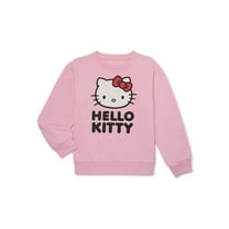 Hello Kitty Girls Graphic Crewneck Fleece Sweatshirt, Size 4-16
