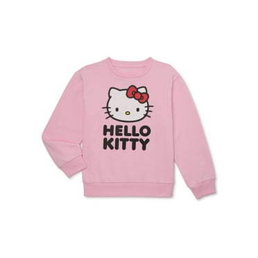 Hello Kitty Girls Graphic Crewneck Fleece Sweatshirt, Size 4-16