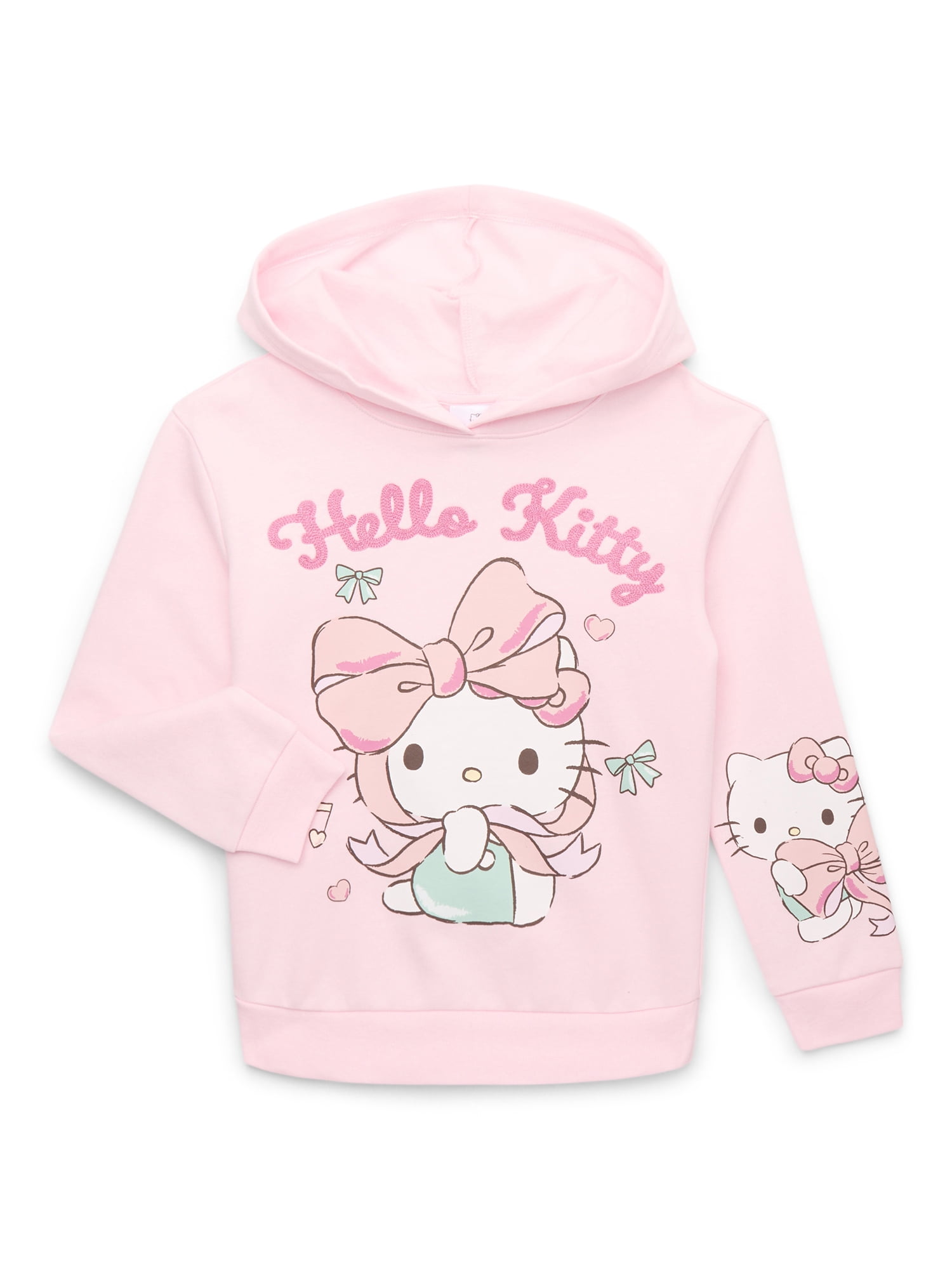 Hello Kitty Girls Graphic Fleece Hooded Sweatshirt, Sizes 4-16