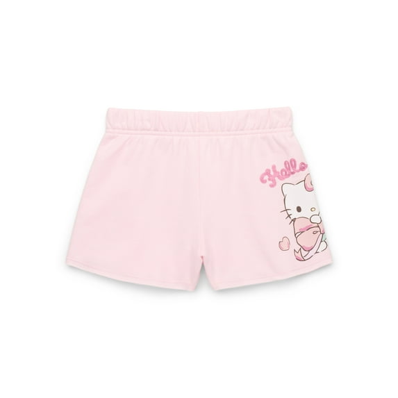 Hello Kitty Girls Graphic Fleece Shorts, Sizes 4-16