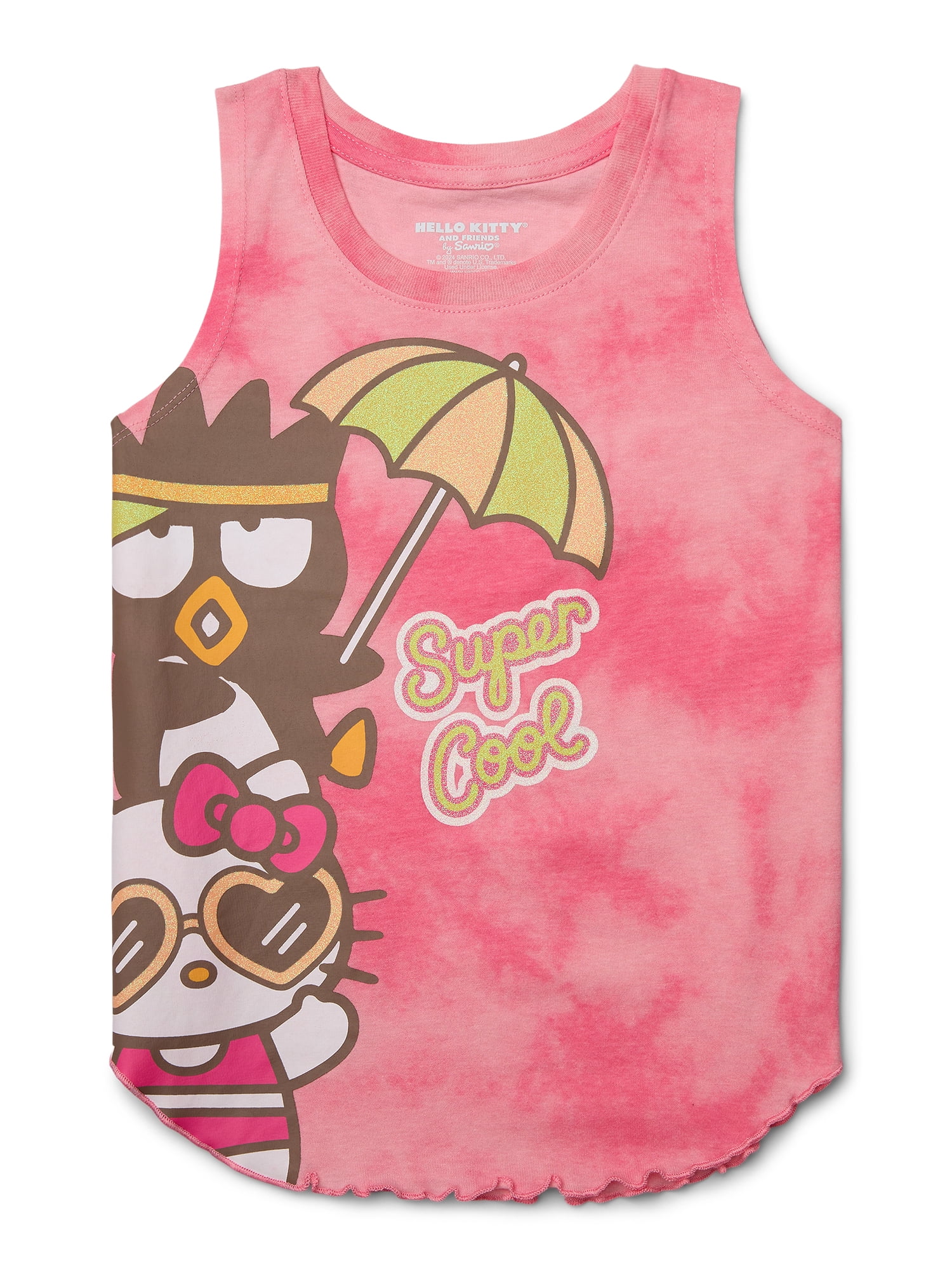 Sanrio Hello Kitty Girls Graphic Tank Top with Glitter, Sizes XS-XL ...