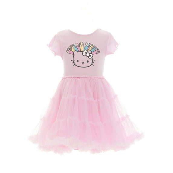 Hello Kitty Girls Graphic Tiered Tutu Dress, Sizes 4-12