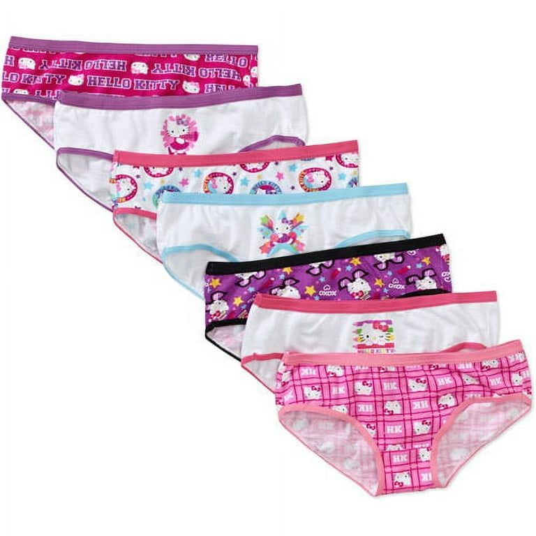 Hello Kitty Girls' Hipster Underwear 7 Pack 