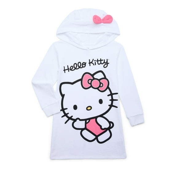 Hello Kitty Girls Hooded Long Sleeve Cosplay Dress, Sizes 4-12