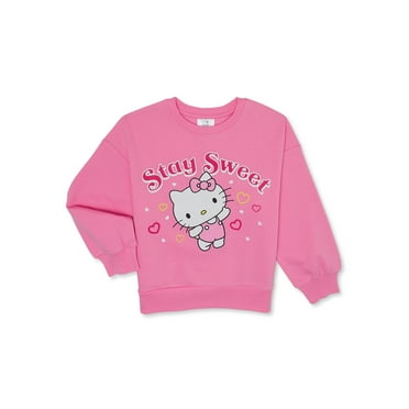 Hello Kitty Girls Long Sleeve Graphic Sweatshirt, Sizes XS-XL