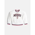 thumbnail image 1 of Hello Kitty Girls Long Sleeve Graphic Varsity Crewneck Pullover, Sizes 4-12, 1 of 7