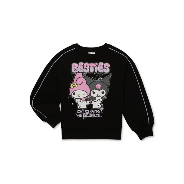 Hello Kitty Girls My Melody Kuromi Graphic Pullover with Long Sleeves Sizes 4 16 Walmart Business Supplies