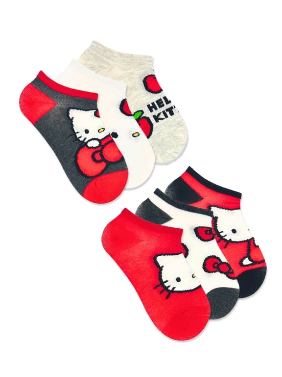 Girls No-Show Socks, 6-Pack, Sizes S-L