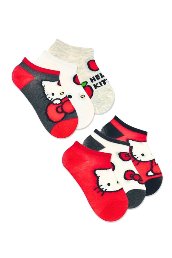 Girls No-Show Socks, 6-Pack, Sizes S-L