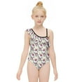 thumbnail image 1 of Hello Kitty Girls One Piece Swimsuits Hawaiian Ruffle Swimwear Beach Bathing Suit Outfits, 1 of 7