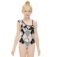 thumbnail image 1 of Hello Kitty Girls One Piece Swimsuits Hawaiian Ruffle Swimwear Beach Bathing Suit Outfits, 1 of 7