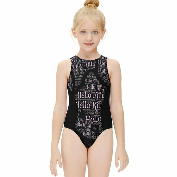Hello Kitty Girls One Piece Swimsuits Hawaiian Summer Swimwear Beach Bathing Suit Outfits
