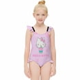 thumbnail image 1 of Hello Kitty Girls One Piece Swimsuits Hawaiian Summer Swimwear Beach Bathing Suit Outfits, 1 of 7