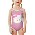 thumbnail image 1 of Hello Kitty Girls One Piece Swimsuits Hawaiian Summer Swimwear Beach Bathing Suit Outfits, 1 of 6
