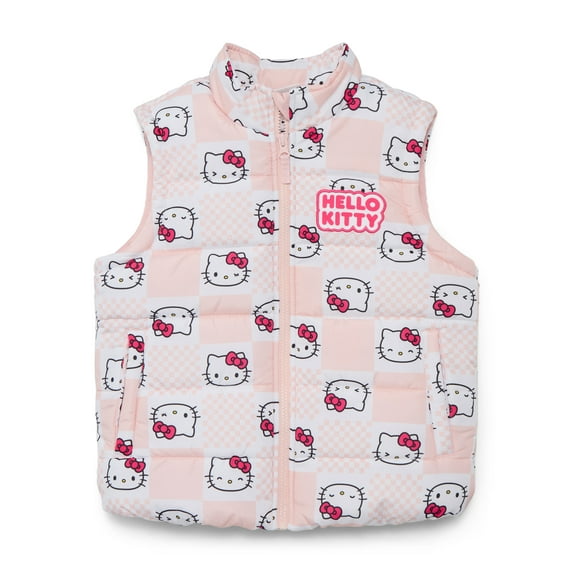 Hello Kitty Girls Graphic Puffer Vest, Sizes 4/5-18
