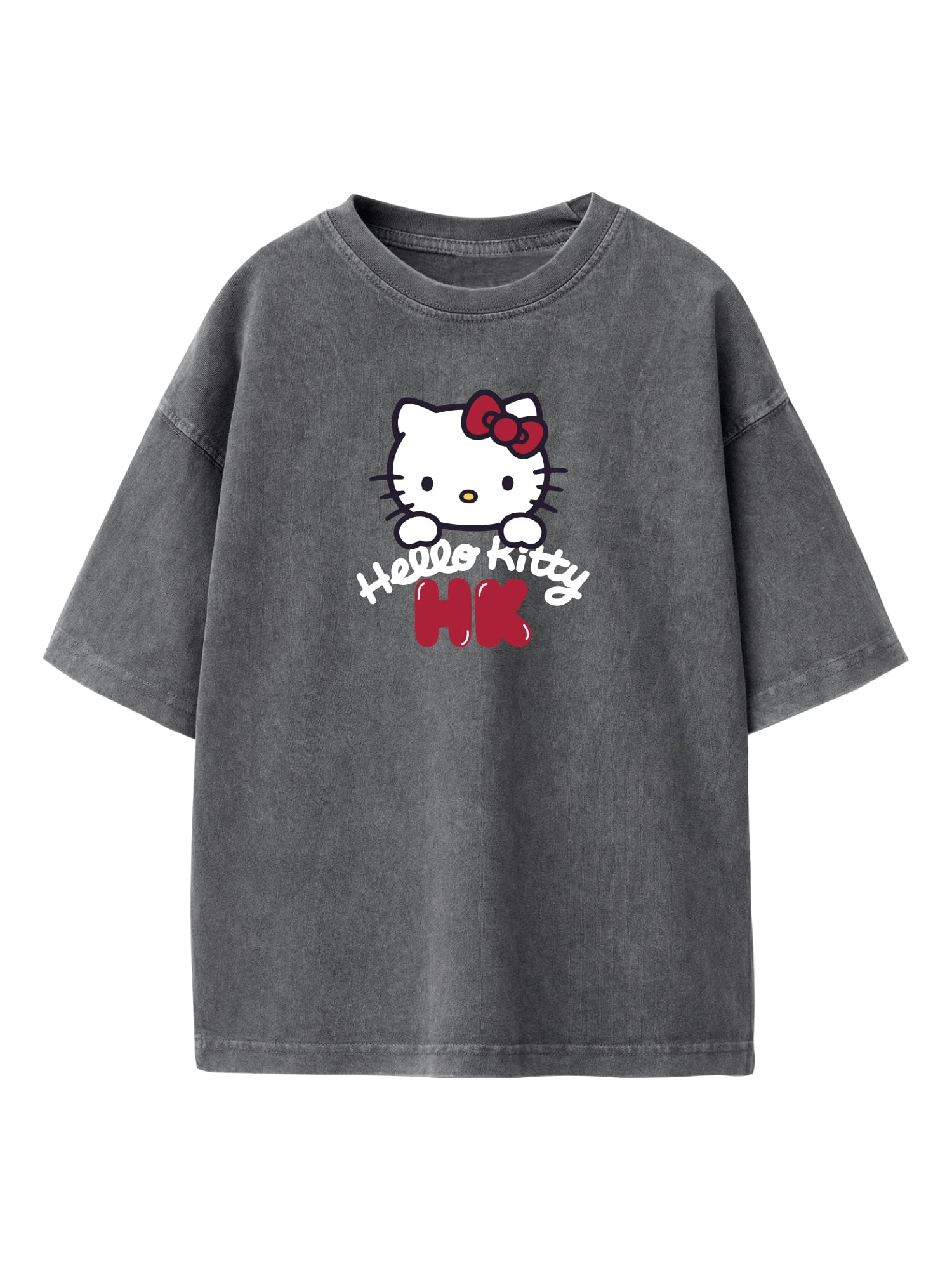 Hello Kitty, Girls' Relaxed Mineral Washed Graphic T-Shirt, Bubbly, Sizes 4-16