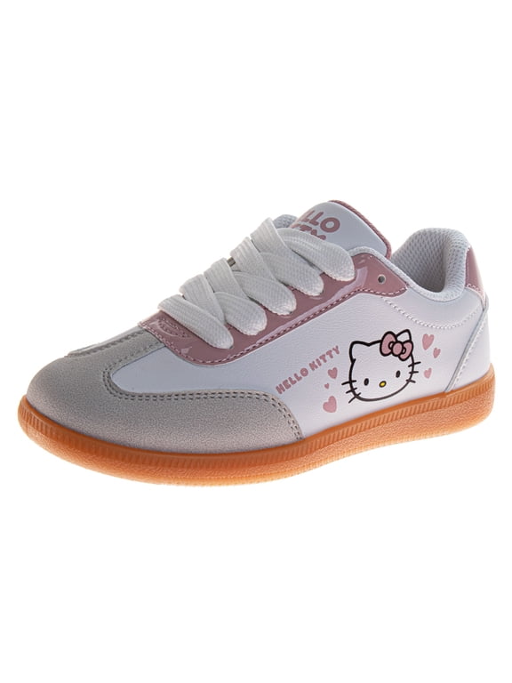 Girls’ Retro Court Sneakers – Lace-Up Casual Shoes (Little Kid / Big Kid)