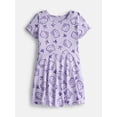 thumbnail image 1 of Hello Kitty Girls Print Skater Dress with Short Sleeves, Sizes 4-12, 1 of 3
