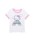 thumbnail image 1 of Hello Kitty Girls Short Sleeve Ringer Graphic Tee, Sizes 4-16, 1 of 3