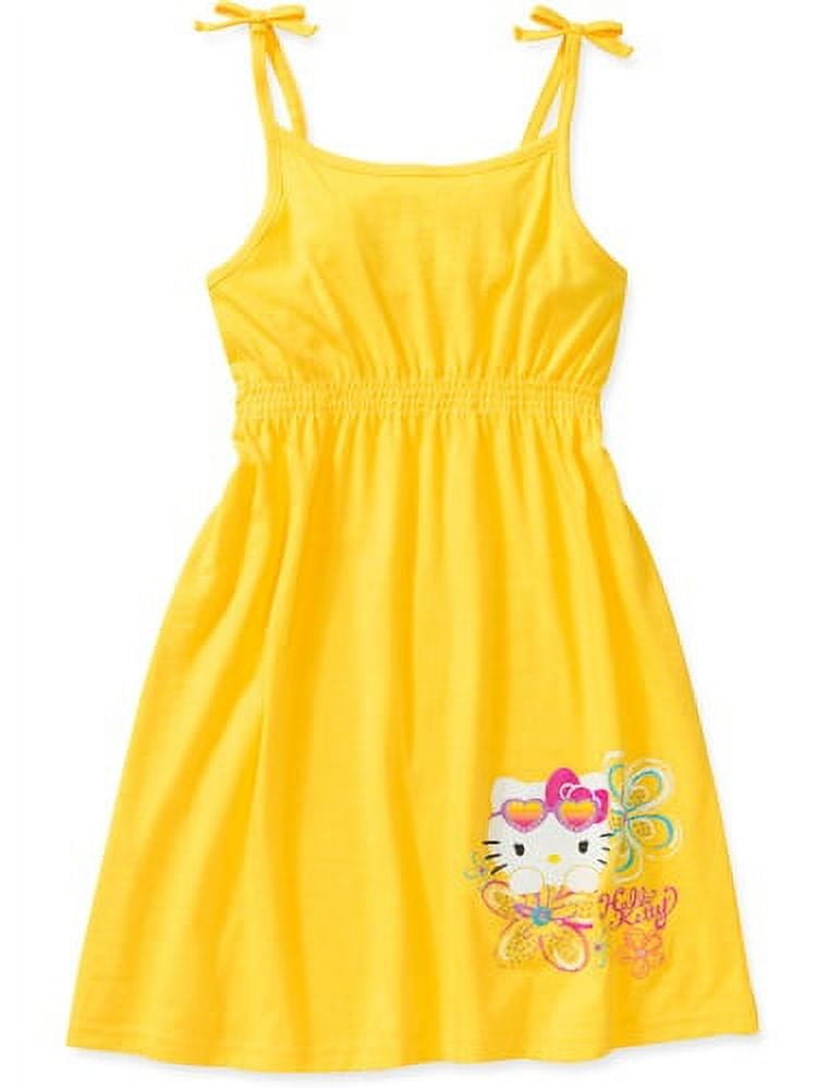 Hello Kitty Girls Shoulder Tie Dress - Walmart.com