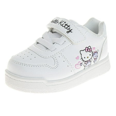 Hello Kitty Girls Sneakers, White, 9
