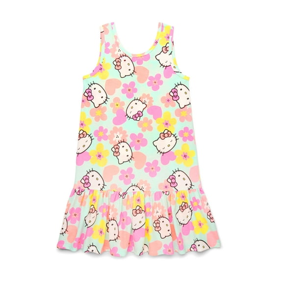 Hello Kitty Girls Tank Printed Dropwaist Dress, Sizes 4-12