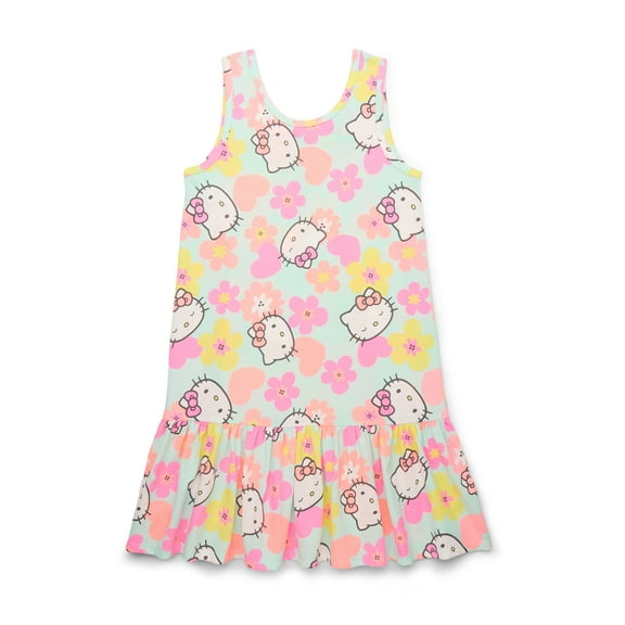 Hello Kitty Girls Tank Printed Dropwaist Dress, Sizes 4-12
