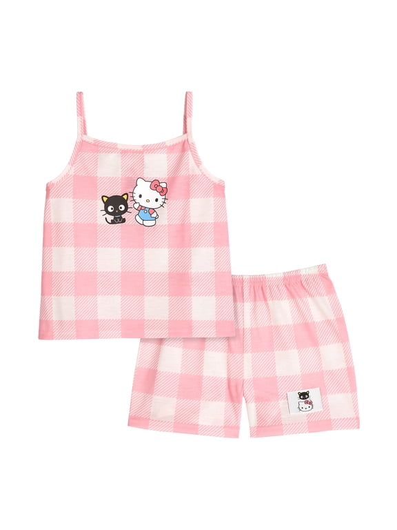 Girls Tank Sleep Top and Shorts Pajama Set, 2-Piece, Sizes 4-12