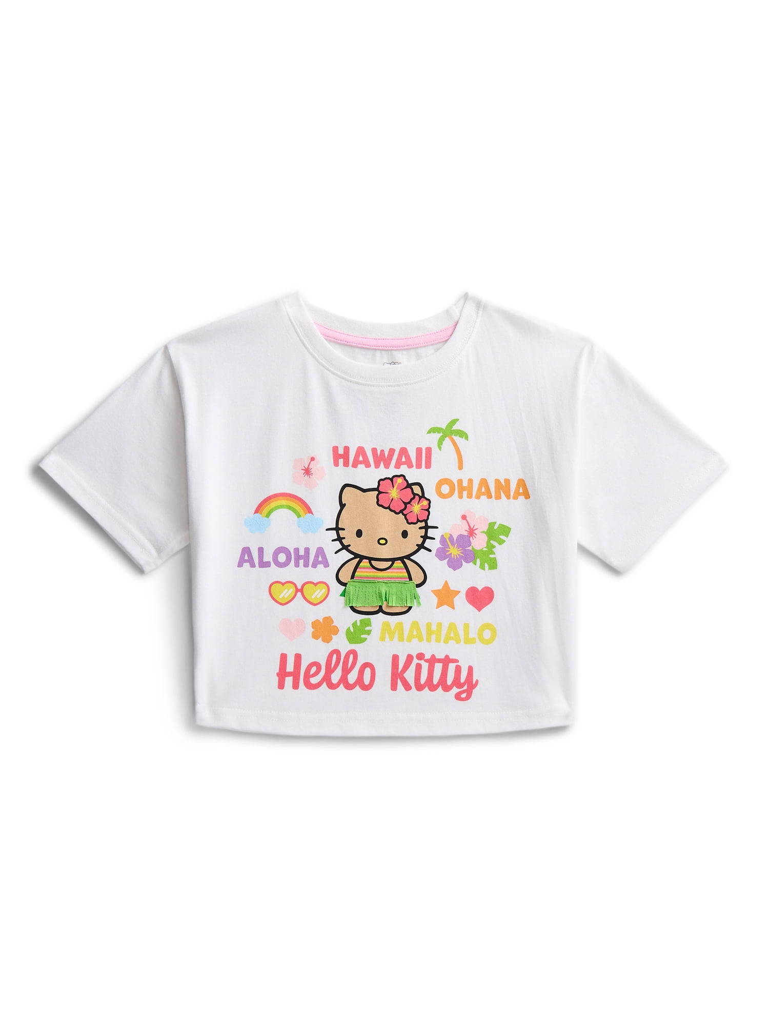 Hello Kitty Girls Graphic Tee with Short Sleeves, Sizes XS-2XL
