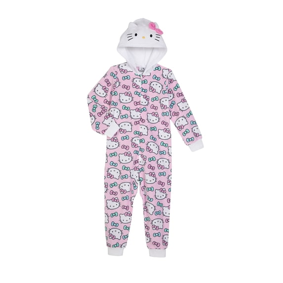 Hello Kitty Girls Union Suit with Hood, Sizes 4-12