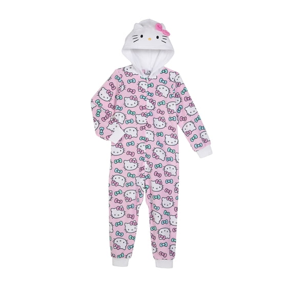 Hello Kitty Girls Union Suit with Hood, Sizes 4-12