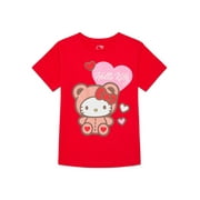 DISNEY Hello Kitty Girls Valentine's Day Graphic Tee, Sizes 4-16