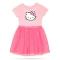 thumbnail image 1 of Hello Kitty Girls and Toddlers' Short Sleeve Tutu Dress Casual Tulle Skirt Dresses, Pink 5/6, 1 of 2