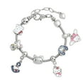 thumbnail image 1 of Hello Kitty Gold Plated Bracelets With Charms for Women High Quality Fashion Jewelry for Girl Kawaii Sanrio Party Gifts, 1 of 9