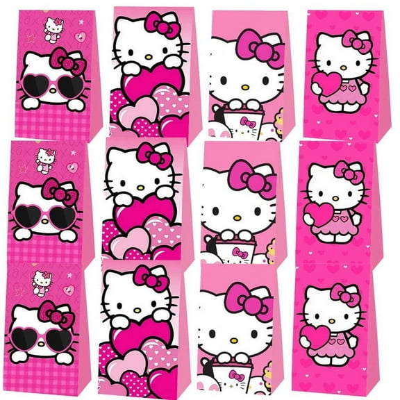Hello Kitty Goodie Bags Party Favor Candy Decorations Treat Supplies Birthday